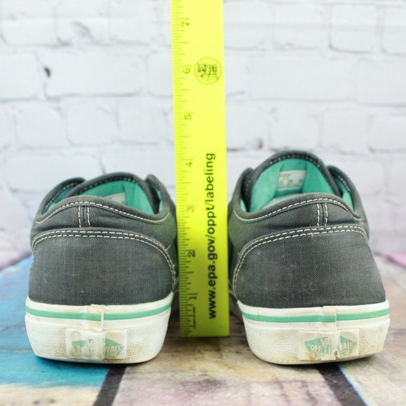 Vans Gray Canvas Tennis Shoes Low Top Lace-up Sneakers Shoe Size 9 - Picture 8 of 9